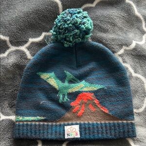 Blue Dinosaur Knit boy hot with Pom Pom